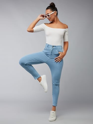 Image of Dolce Crudo Distressed High Rise Skinny Jeans for Women