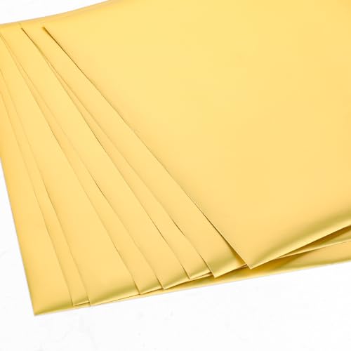 100Pcs Gold Foil Candy Wrappers, 7.5" x 6.3" Foil Chocolate Wrapping Paper Large Chocolate Candy Bar Wrappers With Thick Paper Backing Foil Sheets for Dubai Chocolate Wedding Birthday Homemade Sweets