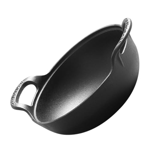 Amosfun Sartén de Hierro sin Recubrimiento para Camping para Guisos y Frituras