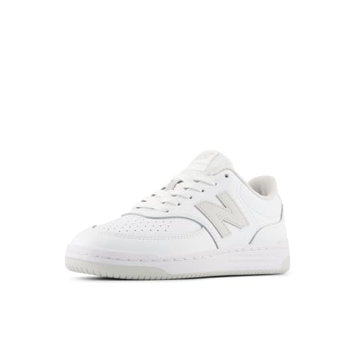New Balance Kids 080 Court Lace-Up Sneaker Nb 103 White/Grey Matter 6 W Big Kid