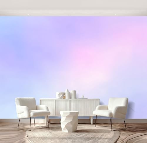Wall Mural Peel and Stick Abstract Pastel Gradient Soft Lavender