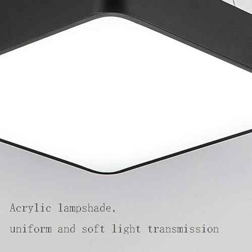 Square Acrylic Lampshade Pendant Light LED Source Bedroom Lamp Single Heads Adjustable Suspension Wire Hanging [3]