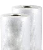 ✅ RICEVERAI - 1 confezione contenente 2 rotoli sottovuoto goffrati che misurano singolarmente 25 cm di larghezza x 600 cm di lunghezza, ideali per la conservazione dei cibi. Prodotto 