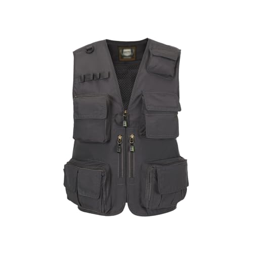 Image of Hbufnha Outdoor Fishing Hunting Vest Multi Pockets Work Cargo Jacket