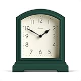 JONES CLOCKS® Tavern kaminuhr | Klein modernes Design der bogenplatte | Dunkelgrün | Zeitgenössischer klassischer Stil für Schreibtisch, Tisch, Regal oder nachttisch
