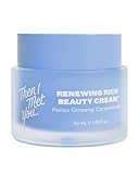 Then I Met You Renewing Rich Beauty Cream, Deep Hydration Korean Moisturizer with Quad Ginseng Complex, Fast Absorbing Vegan-Cruelty-Free Plant-Based Antioxidant, Alcohol Free Skincare for Exfoliated