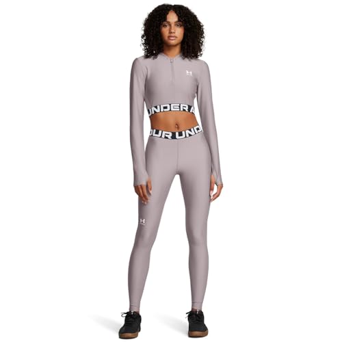 Under Armour HeatGear Authentics Damen-Leggings, Tetra Grey/White, XL – Ansicht 5