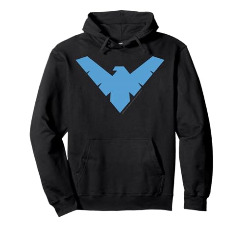 DC Comics Nightwing Classic Superhero Blue Logo Pullover Hoodie
