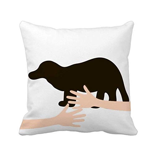 Coussin de couvrir animaux câlin noire pour décoration de salon chaleureuse - 2