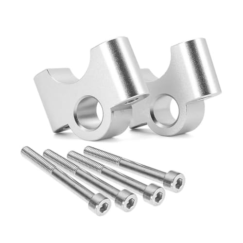 Bloques elevadores Manillar Elevador De Manillar De Motocicleta para R1200GS, R1250GS, LC Adventure, ADV, S1000XR, Adaptador De Extensión De Abrazadera De Manillar De 32 Mm.(Plata)