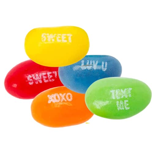 Bulk Conversation Jelly Beans, Xoxo, Sweet, Luv U, Text Me, Valentine's Day Candy Bowl Fillers, Pack Of 2, 7.5 Ounces Each #TOP1