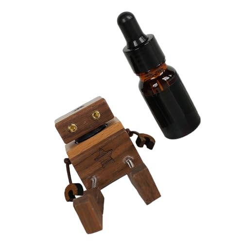 Figura de robot de madera para vehículos, decoración de tablero hecha a mano, extremidades móviles, decoración de escritorio, figura de robot de madera hecha a mano
