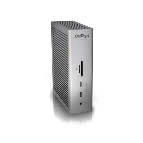 CalDigit TS5 - Thunderbolt 5 Dock 15 Ports 140 W dedizierte Host-Aufladung 80 Gb/s Thunderbolt 5 x4 USB-C 10 Gb/s x3 USB-A x2 2 5 GbE Dual 8K @ 60Hz SD & microSD UHS-II 1 m geflochtenes Kabel