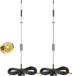 Bingfu 4G LTE Antenna SMA Male Aerial 8dBi Magnetic Base (2-Pack) for Vodafone EE O2 Three 4G LTE Router Modem Hotspot CPE Gateway Modular Wildlife Camera Trail Camera