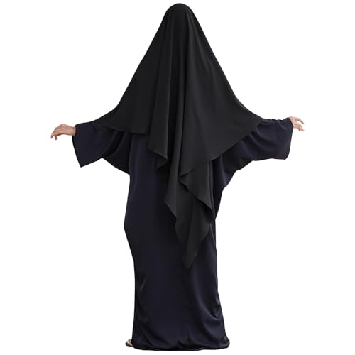 Khimar for Women Abaya Hijab Muslim Islamic Chiffon Scarf Wrap Niqab Ramadan Eid Prayer Clothes