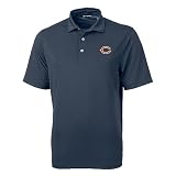 Cutter & Buck Men's Navy Chicago Bears Virtue Eco Pique Recycled Polo