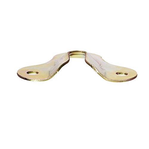 Image of uxcell Flush Mount Bracket, 50x43mm Yellow Zinc Plated Wall Mount Clip Hook for Picture Frame Hanger, 10 Pcs