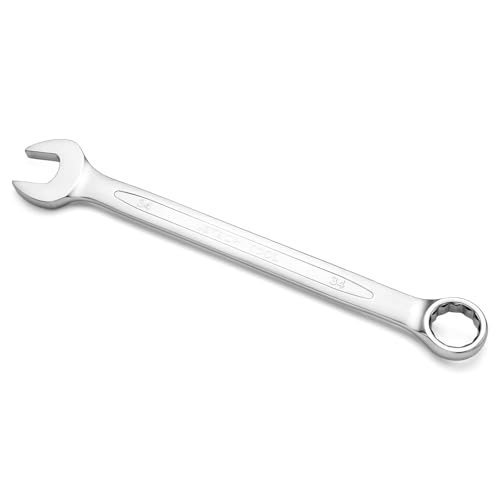 Jetech 34 mm Llave combinada - Llave duradera de acero Cr-V de alta resistencia en acabado arenado