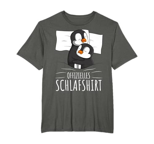 Offizielles Schlafshirt Pinguin Schlafanzug Penguin Kurzarm T-Shirt