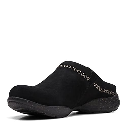 Clarks Women's Roseville Echo Clog, Black Suede, 7 Medium US