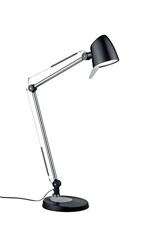 Trio Leuchten 527690132 Rado Lampe de Table, Métal, Integriert, 5 W, Noir/Gris, 38 x 16,7 x 70 cm