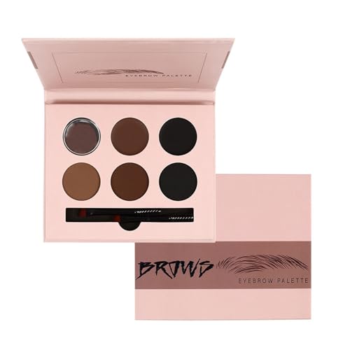 Kits de plantillas para cejas con pinceles, juego de plantillas en polvo, fáciles de usar para cejas hermosas, kits de maquillaje en polvo para cejas