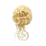 DINBOZ26X messy bun hair piece Synthetic Curly Women Donut Chignon with Elastic Band Scrunchies Messy Hair Bun Updo Hairpieces Extensions for Women hair buns hair piece(AM41-16)