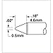 Metcal CVC-5CN0005S Soldering Cartridge, Conical Sharp 0.5mm x 4.6mm, 500 Series Heaters
