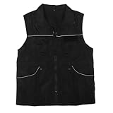 SHINEOFI Hundetrainerweste mit Reflektierenden Streifen und Kratzfestem Polyester Multifunktionale Taschen Verstellbare Passform für Damen und Herren bei Outdoor Training Größe 2XL Schwarz