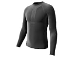 Crivit Herren Funktiosunterhemd, Langarm, für alle Outdoor Sportarten, Warm (DE/NL/SE/PL, Alphanumerisch, L, Regular, Regular, Schwarz)