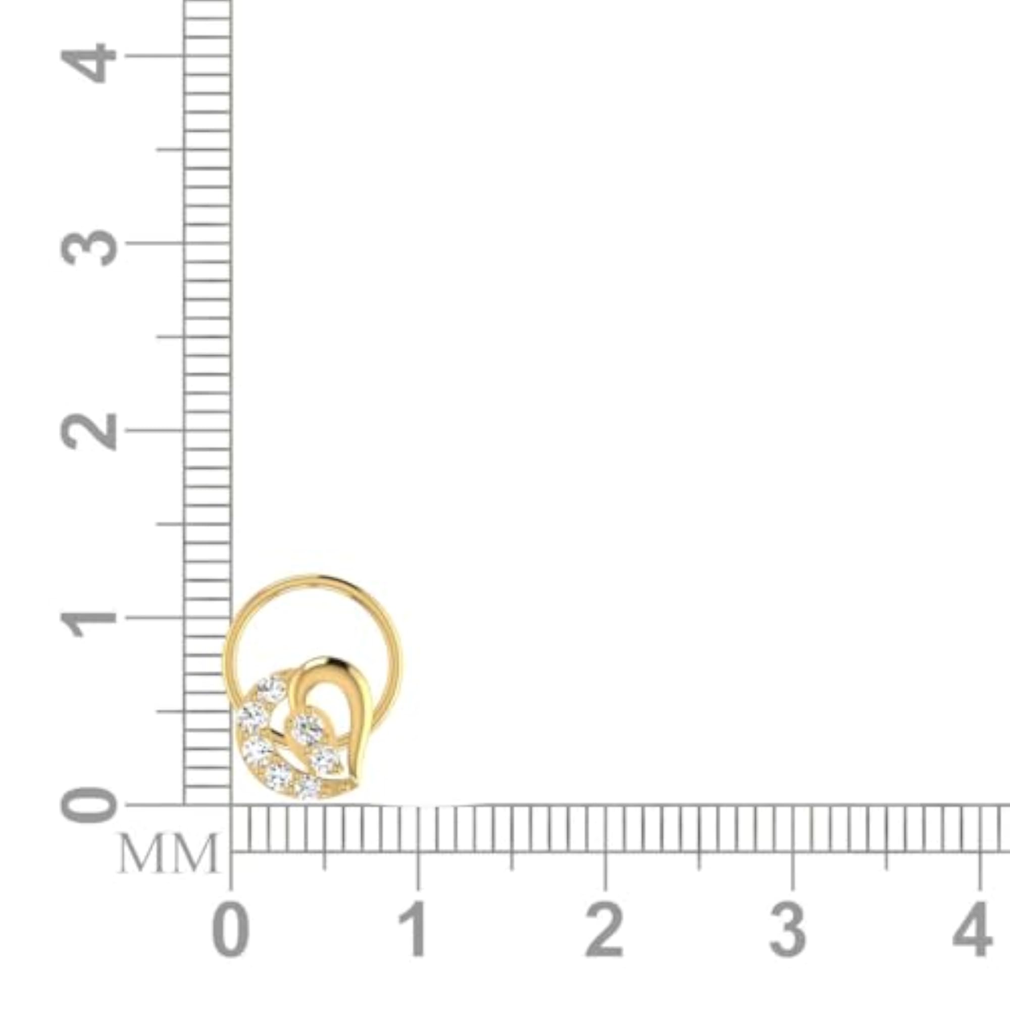 Women's 14Kt Yellow Gold Stud Nosering, Classic Style