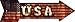 SMART BLONDE USA Bulb Letters American Flag Novelty Mini Metal Arrow MA-635