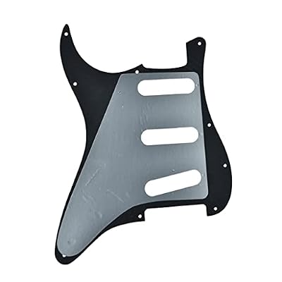KAISH 11 Hole ST/Strat Style Pickguard SSS Pick Guard for USA/Mexico Stratocaster/Strat Black 3 Ply