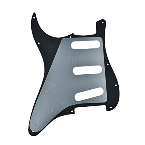 KAISH 11 Hole ST/Strat Style Pickguard SSS Pick Guard for USA/Mexico Stratocaster/Strat Black 3 Ply by KAISH - Image 2