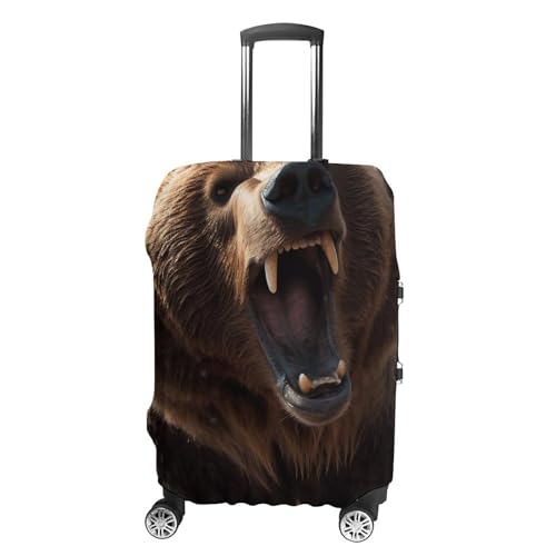 Travel Luggage Cover Suitcase Cover Suitcase Protector Roaring Bear Luggage Covers Washable Baggage Cover Elastic Anti-Scratch Suitcase Case Protector for Adult Personalized Suitcase Covers