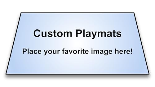 Custom Playmat TCG 14x24 Inches Upload Your Image Sublimation Desk Mat/Play Mat Non Slip Stitched Edges Rubber for Trading Card Games (Final Fantasy MTG Yugioh One Piece Pokemon etc.)