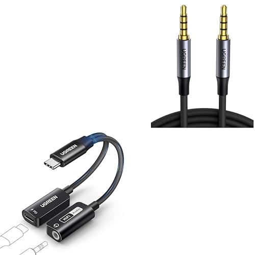 UGREEN Cable de Audio 3.5mm 4 polos y Adaptador USB-C