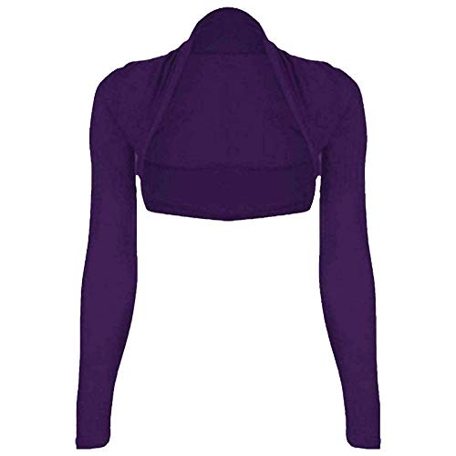 FAIRY TRENDZ LTD Cárdigan de manga larga para mujer, estilo bolero, para mujer, parte delantera abierta, liso, para fiestas Cover