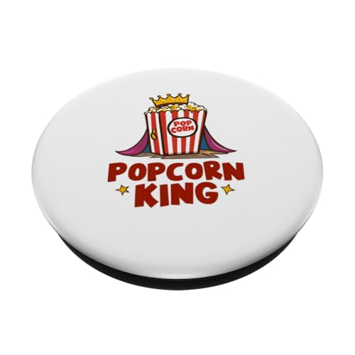 Popcorn King Funny Movies Lover Graphic pour hommes, femmes et enfants PopSockets PopGrip Adhésif – vue 2