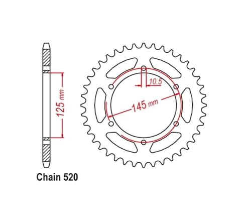 Pignon arriere 46 dents acier robuste pour XJ600 - 3