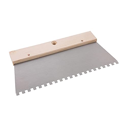 Dapetz ® Adhesive Comb 6 Milimeter Teeth Floor Wall Tile Grout Plaster Spreader DIY 250 Milimeter Long. Applicator Tiling and Grouting Trowel Comb and Spreader Wooden Handle