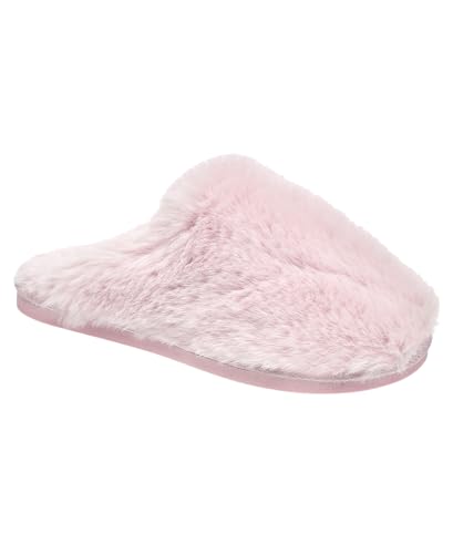 Nine West Women’s Faux Fur Slippers – Plush Indoor House Shoes with Cozy Comfort