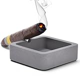 Pardo Cigar Clean Design Concrete Ashtray 3.5'' x 1.2'' for Outdoor and Indoor Ash Tray for Patio Decorations - Durable, Elegant, Grey, Ideal for Patios, Gardens, and Outdoor Spaces Home Decor