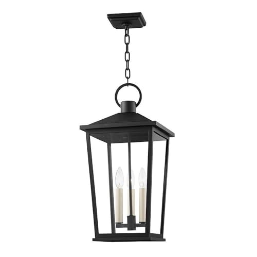 Troy Lighting F8911-TBK Soren - 3 Light Outdoor Pendant in Transitional Style-23.5 Inches Tall and 11 Inches Wide, Finish Color: Black