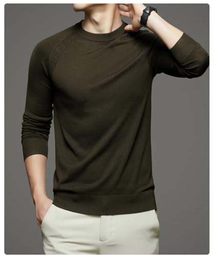 Bollrllr 2024 Winter Men's Fashionable Knitted Sweater Warm Knitted Sweater Short Sleeve Slim Sweater2