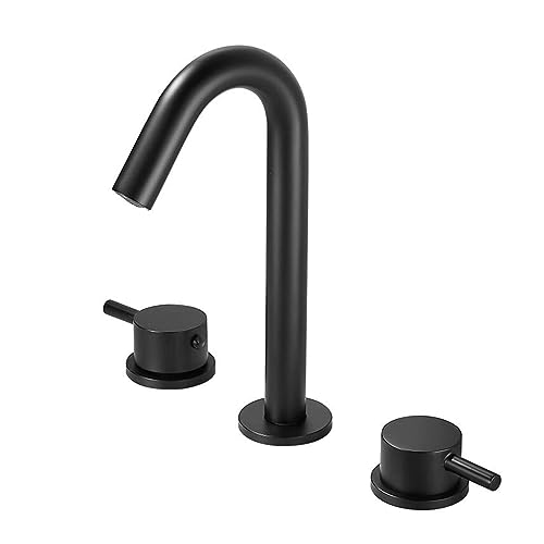 Robinets de lavabo de salle de bain pour vasque fendu noir et moderne
