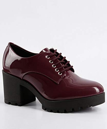 Sapato Vizzano Oxford Verniz Salto Grosso Tratorado 1294100