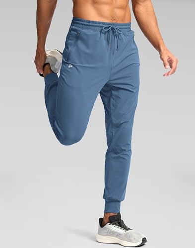 Image of Pudolla Men's Lightweight Jogger with Pockets 4-Way Stretch Sweatpants Workout Runing Athletic Track Pants