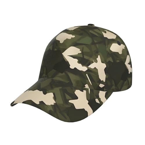 Army Camouflage Baseball Cap Adjustable Size for Running Workouts and Outdoor Activities All Seasons