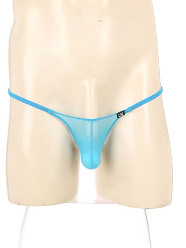 Men's Sheer Pouch Micro G-String Low Waist T-Back Underwear Breathable Thongs Underpants3